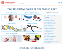 Tablet Screenshot of innerbody.com